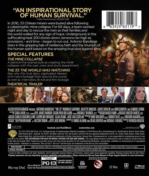 The 33 (MOD) (BluRay Movie) - back cover art