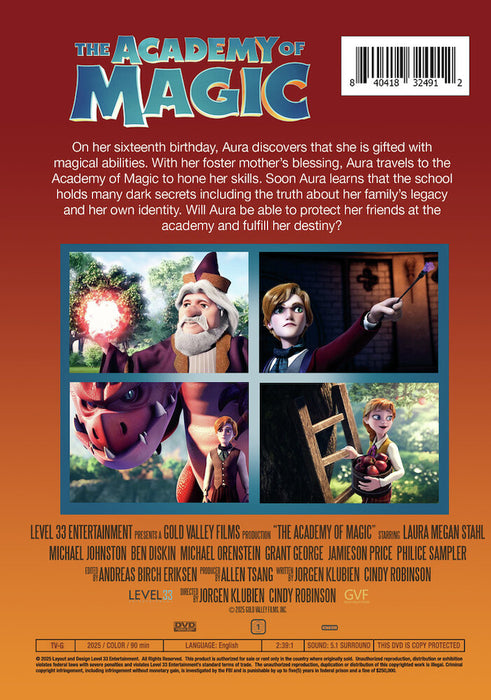 The Academy of Magic (MOD) (DVD Movie) - back cover art