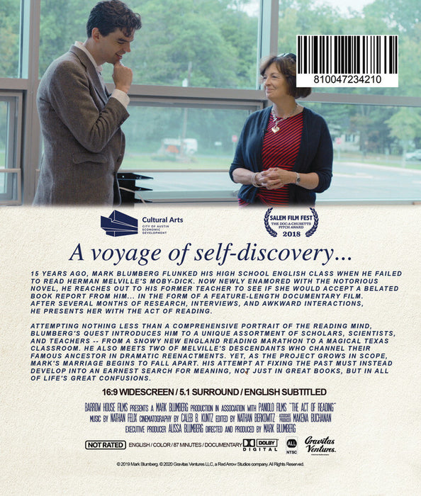 The Act of Reading (MOD) (BluRay Movie) - back cover art