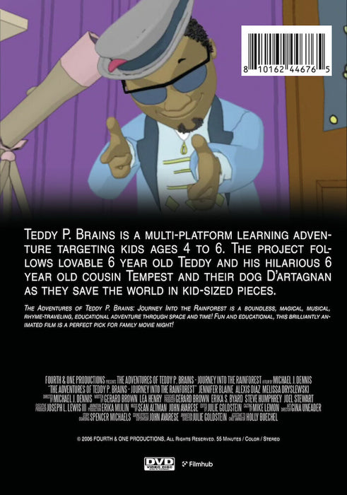 The Adventures of Teddy P. Brains: Journey Into the Rainforest (MOD) (DVD Movie) - back cover art