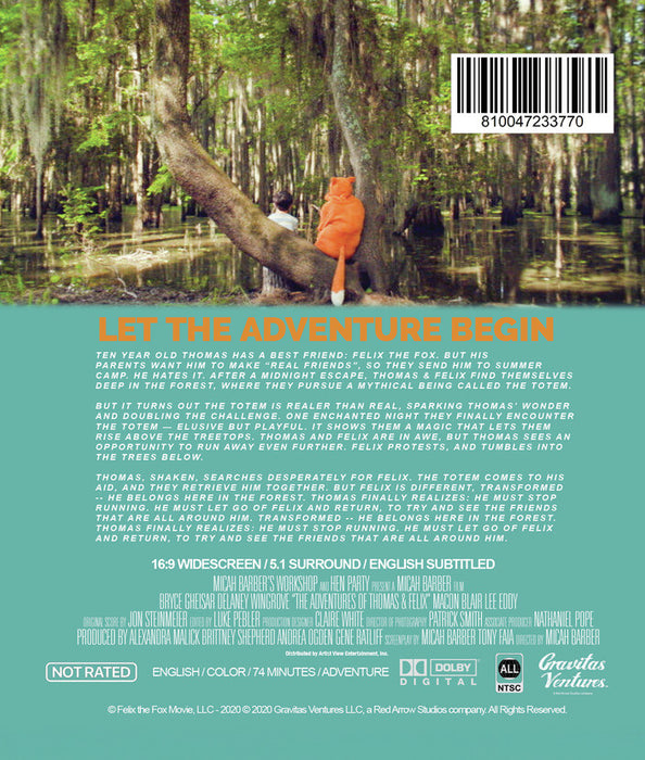 The Adventures of Thomas and Felix (MOD) (BluRay Movie) - back cover art