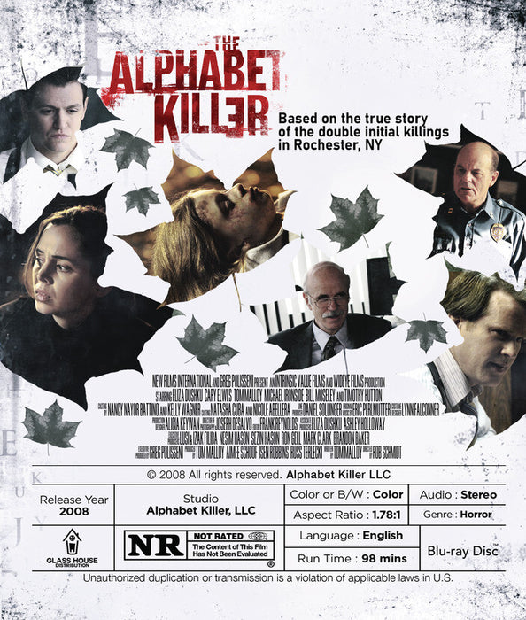 The Alphabet Killer (MOD) (BluRay Movie) - back cover art