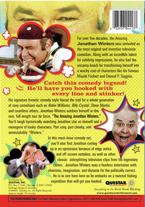 The Amazing Jonathan Winters (MOD) (DVD Movie) - back cover art