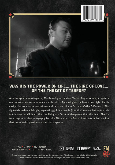 The Amazing Mr. X (1948) | Newly Restored Archive Collection (MOD) (DVD Movie) - back cover art