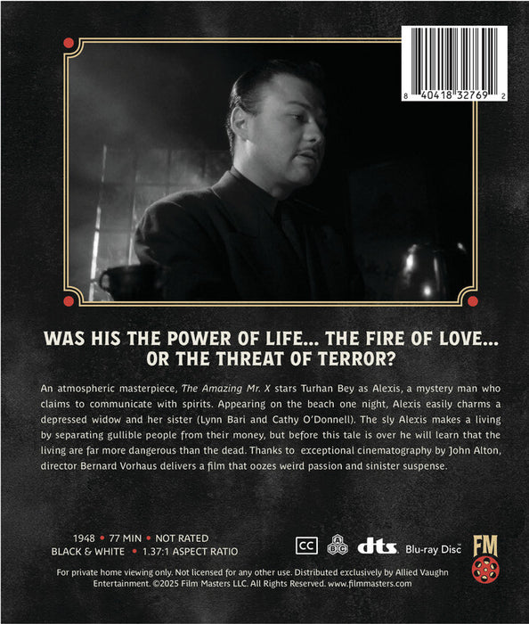 The Amazing Mr. X (1948) | Newly Restored Archive Collection (MOD) (BluRay Movie) - back cover art