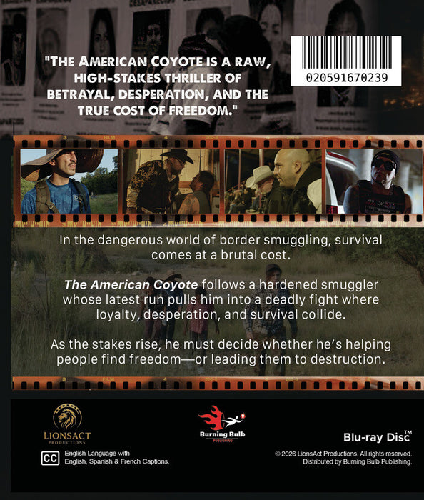 The American Coyote (MOD) (BluRay Movie) - back cover art