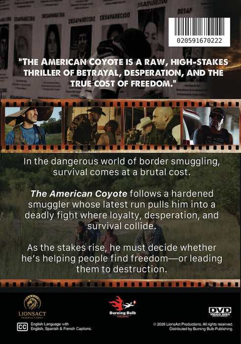 The American Coyote (MOD) (DVD Movie) - back cover art