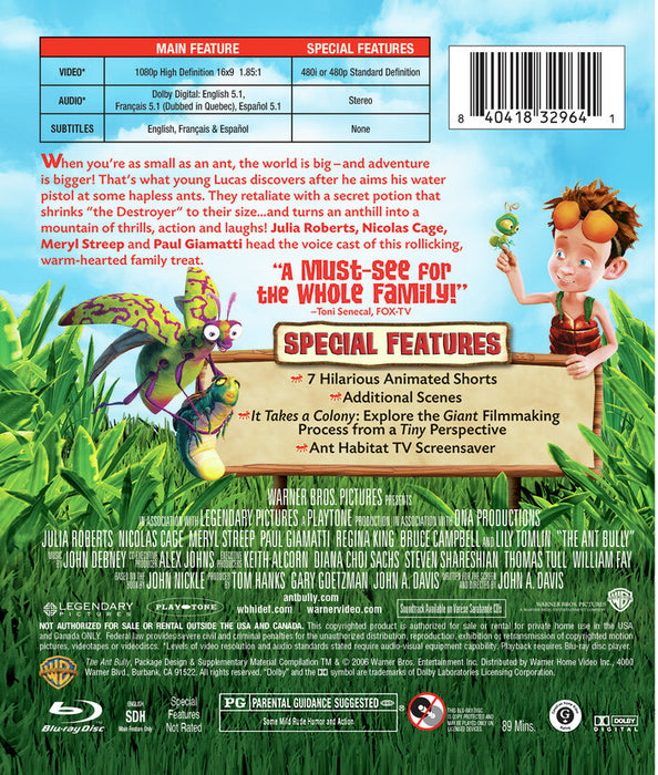 The Ant Bully (MOD) (BluRay Movie) - back cover art