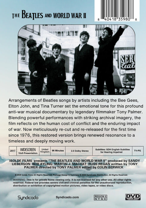 The Beatles And World War II (INSTITUTION COPY with limited public performance rights) (MOD) (DVD Movie) - back cover art