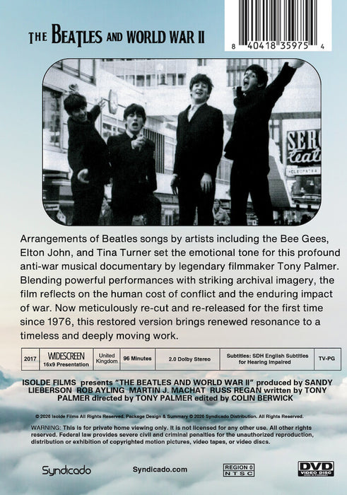 The Beatles And World War II (MOD) (DVD Movie) - back cover art