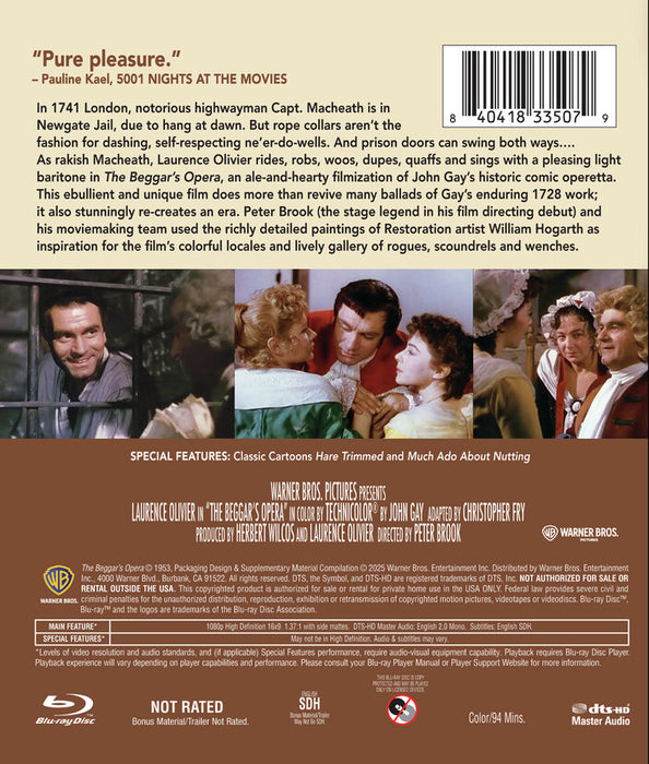 The Beggar's Opera (MOD) (BluRay Movie) - back cover art