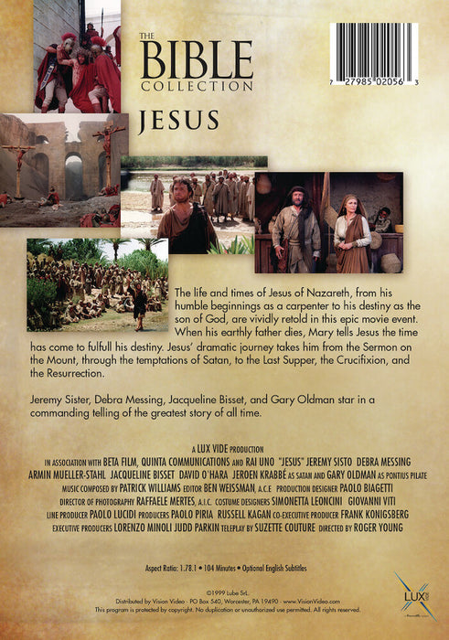 The Bible Collection - Jesus (MOD) (DVD Movie) - back cover art