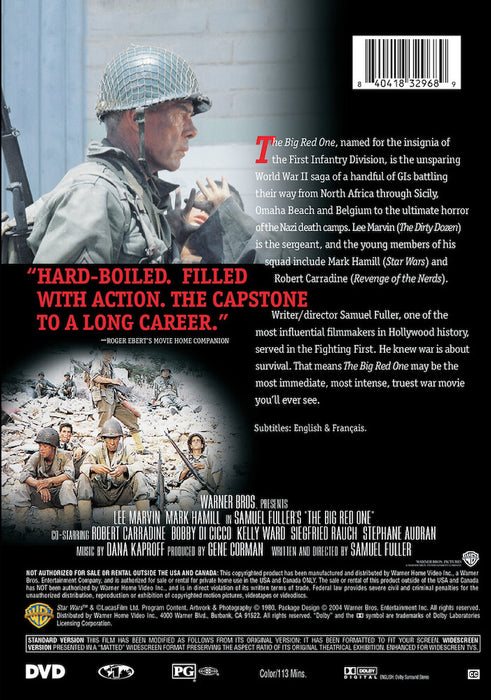 The Big Red One (MOD) (DVD Movie) - back cover art