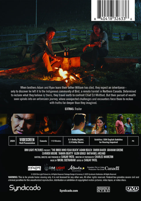 The Birds Who Fear Death (MOD) (DVD Movie) - back cover art