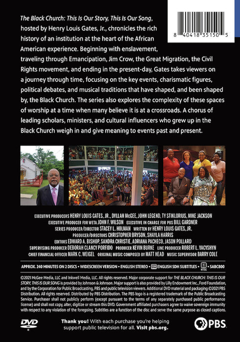 The Black Church: This Is Our Story, This Is Our Song (MOD) (DVD Movie) - back cover art