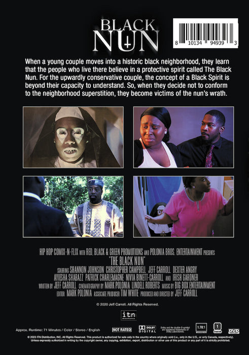 The Black Nun (MOD) (DVD Movie) - back cover art