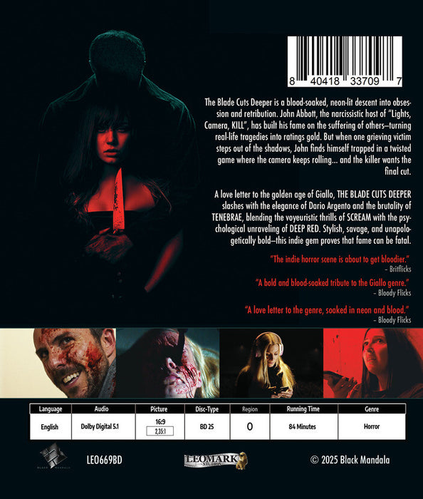The Blade Cuts Deeper (MOD) (BluRay Movie) - back cover art