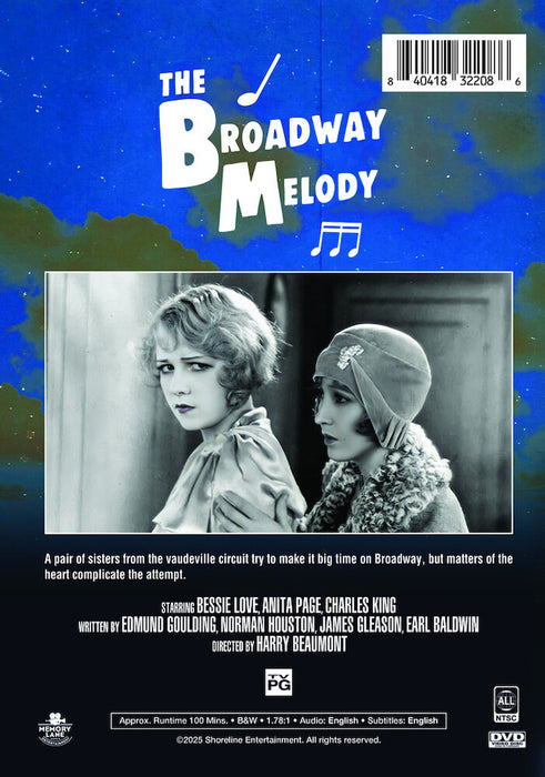 The Broadway Melody (MOD) (DVD Movie) - back cover art