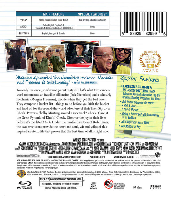 The Bucket List (MOD) (BluRay MOVIE) image 2