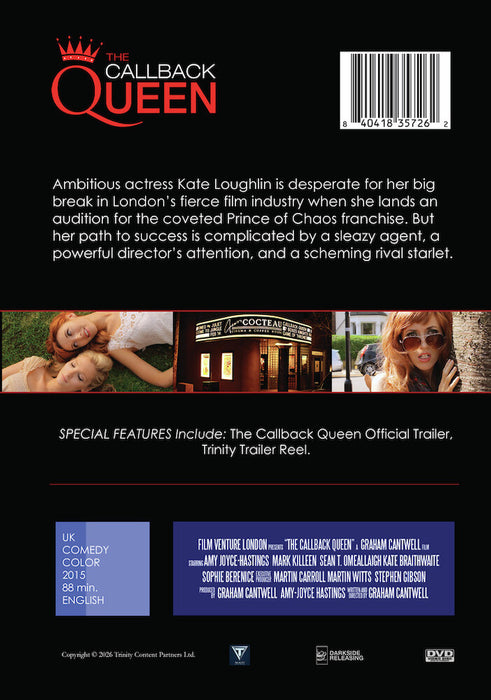 The Callback Queen (MOD) (DVD Movie) - back cover art