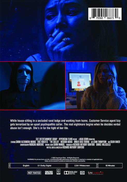 The Caller (MOD) (DVD Movie) - back cover art