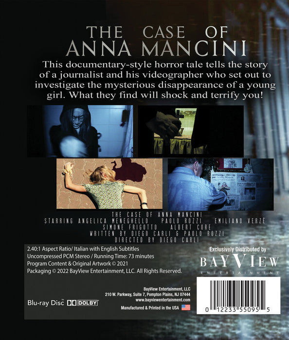 The Case of Anna Mancini (MOD) (BluRay Movie) - back cover art