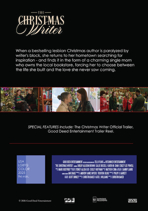 The Christmas Writer (MOD) (DVD Movie) - back cover art