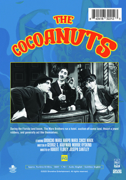 The Cocoanuts (MOD) (DVD Movie) - back cover art