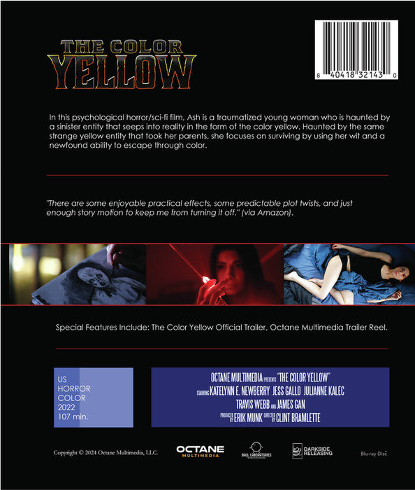 The Color Yellow (MOD) (BluRay Movie) - back cover art