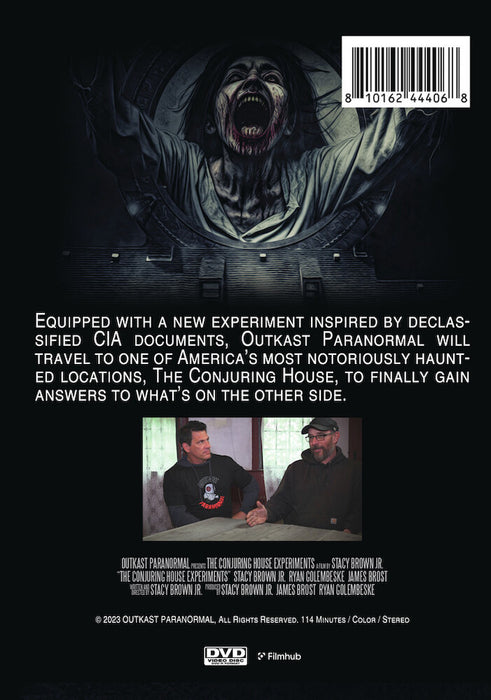 The Conjuring House Experiments (MOD) (DVD Movie) - back cover art