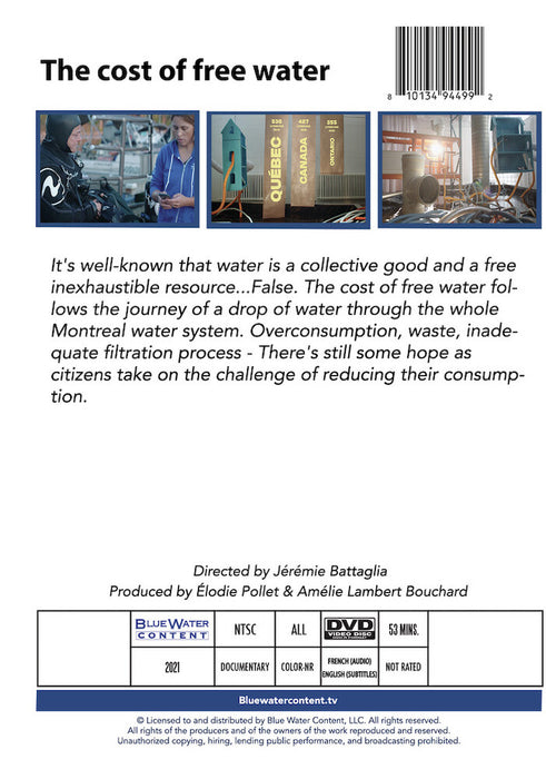 The Cost of Free Water (MOD) (DVD Movie) - back cover art