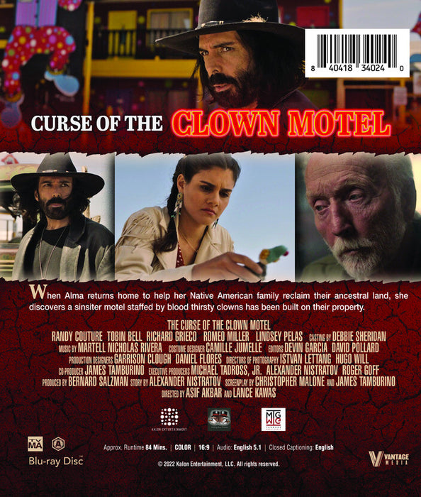The Curse of the Clown Motel (MOD) (BluRay Movie) - back cover art
