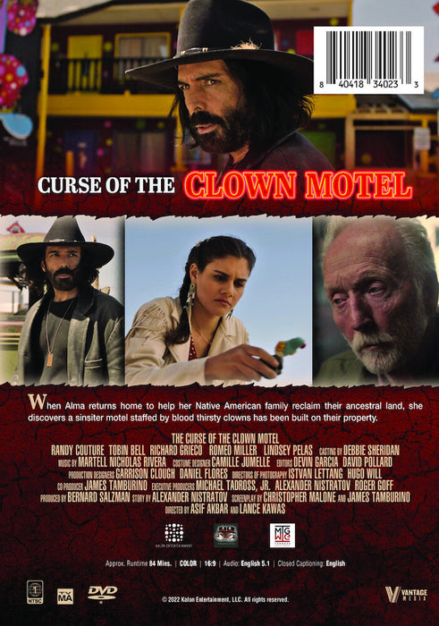 The Curse of the Clown Motel (MOD) (DVD Movie) - back cover art