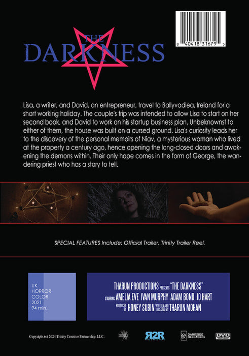 The Darkness (MOD) (DVD Movie) - back cover art