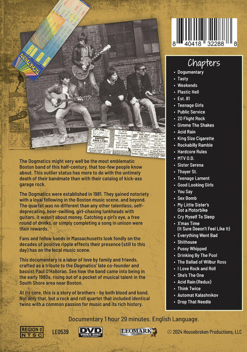 The Dogmatics - A Dogumentary (MOD) (DVD Movie) - back cover art