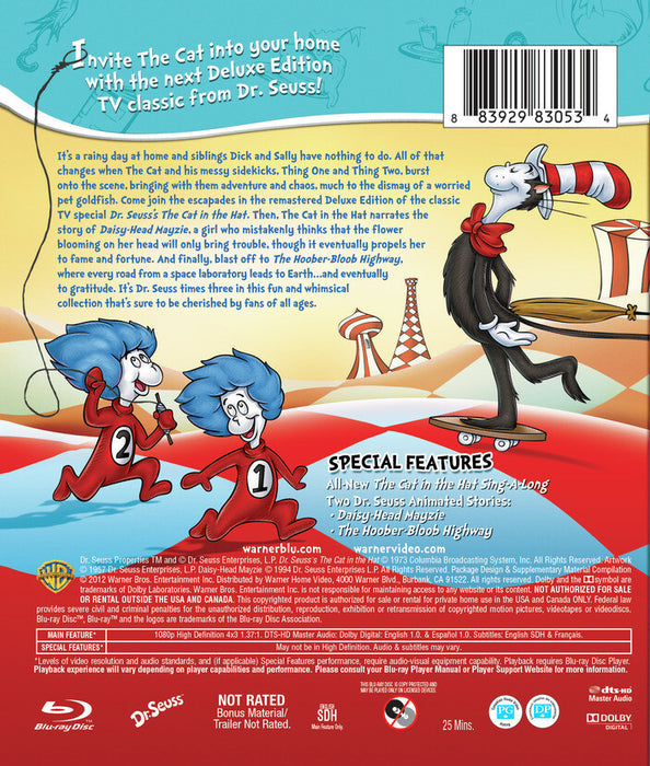 The Dr. Seuss's Cat in the Hat (Deluxe Edition) (MOD) (BluRay Movie) - back cover art