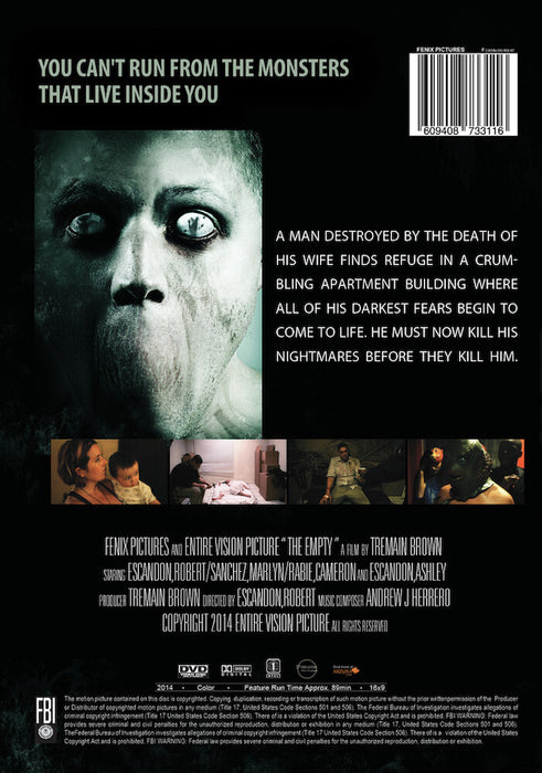 The Empty (MOD) (DVD Movie) - back cover art