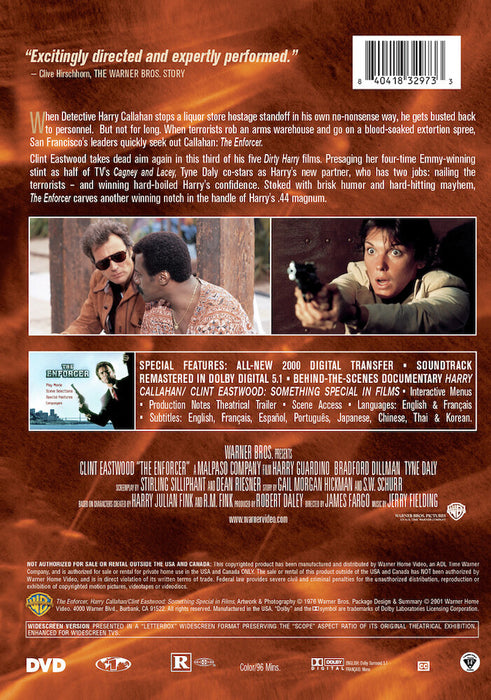 The Enforcer (MOD) (DVD Movie) - back cover art