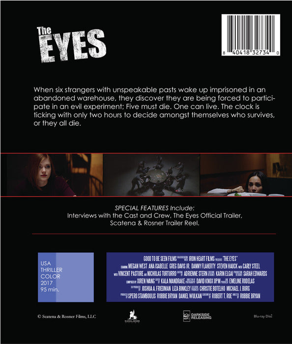The Eyes (MOD) (BluRay Movie) - back cover art