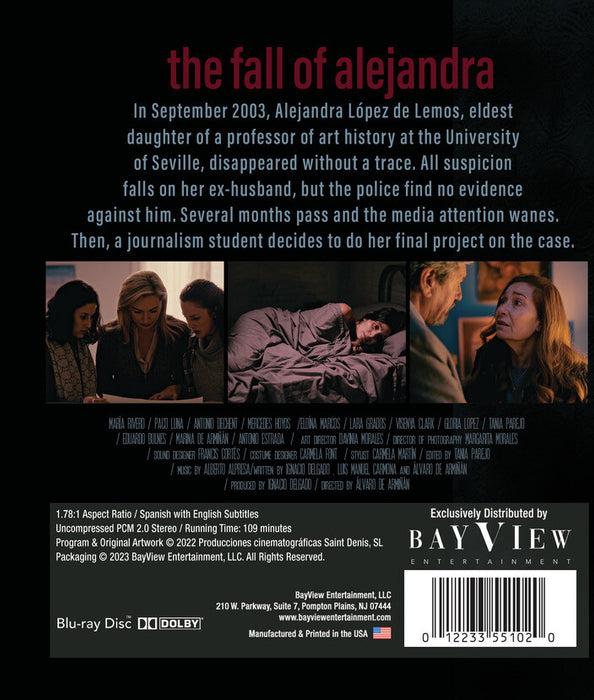 The Fall of Alejandra (MOD) (BluRay Movie) - back cover art