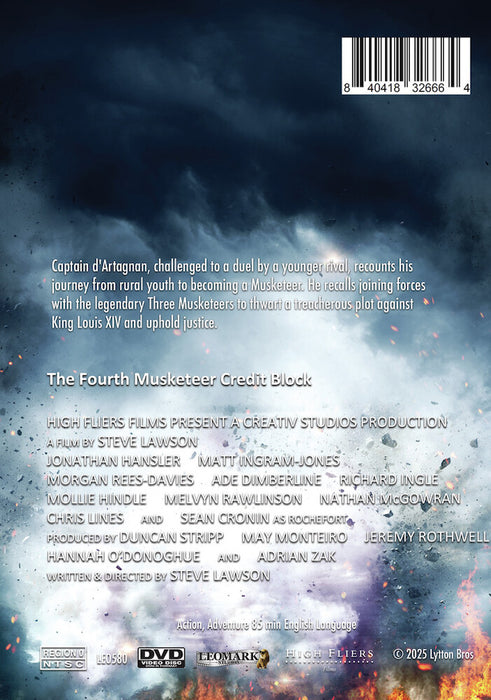 The Fourth Musketeer (MOD) (DVD Movie) - back cover art