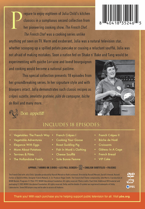 The French Chef with Julia Child 2 (MOD) (DVD Movie) - back cover art