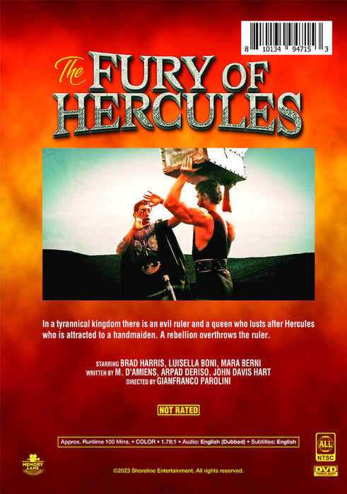 The Fury of Hercules (MOD) (DVD Movie) - back cover art