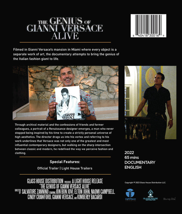 The Genius of Gianni Versace Alive (MOD) (BluRay Movie) - back cover art