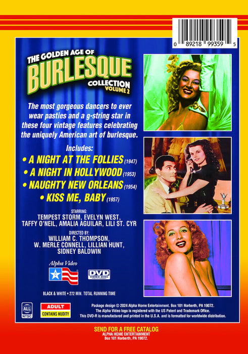 The Golden Age of Burlesque, Volume 2 (MOD) (DVD Movie) - back cover art