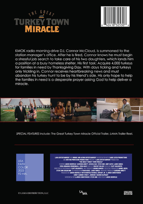 The Great Turkey Town Miracle (MOD) (DVD Movie) - back cover art