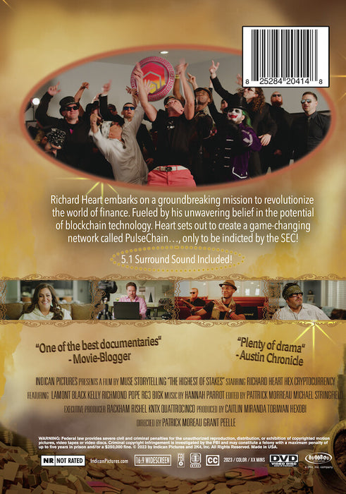 The Highest of Stakes (MOD) (DVD Movie) - back cover art