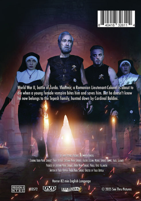 The Immortal Hunters (MOD) (DVD Movie) - back cover art