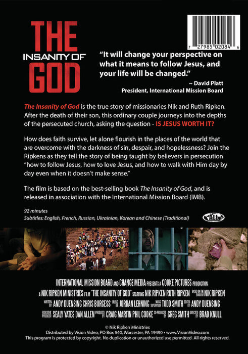 The Insanity of God (MOD) (DVD Movie) - back cover art
