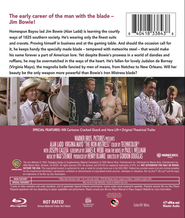 The Iron Mistress (MOD) (BluRay Movie) - back cover art